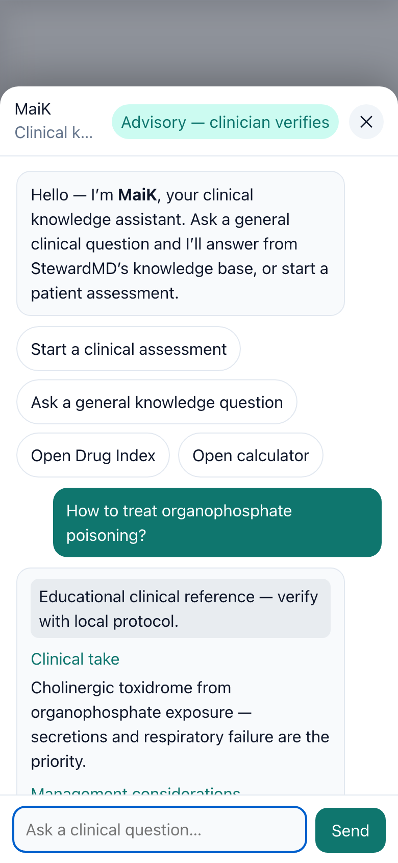 MaiK clinical assistant