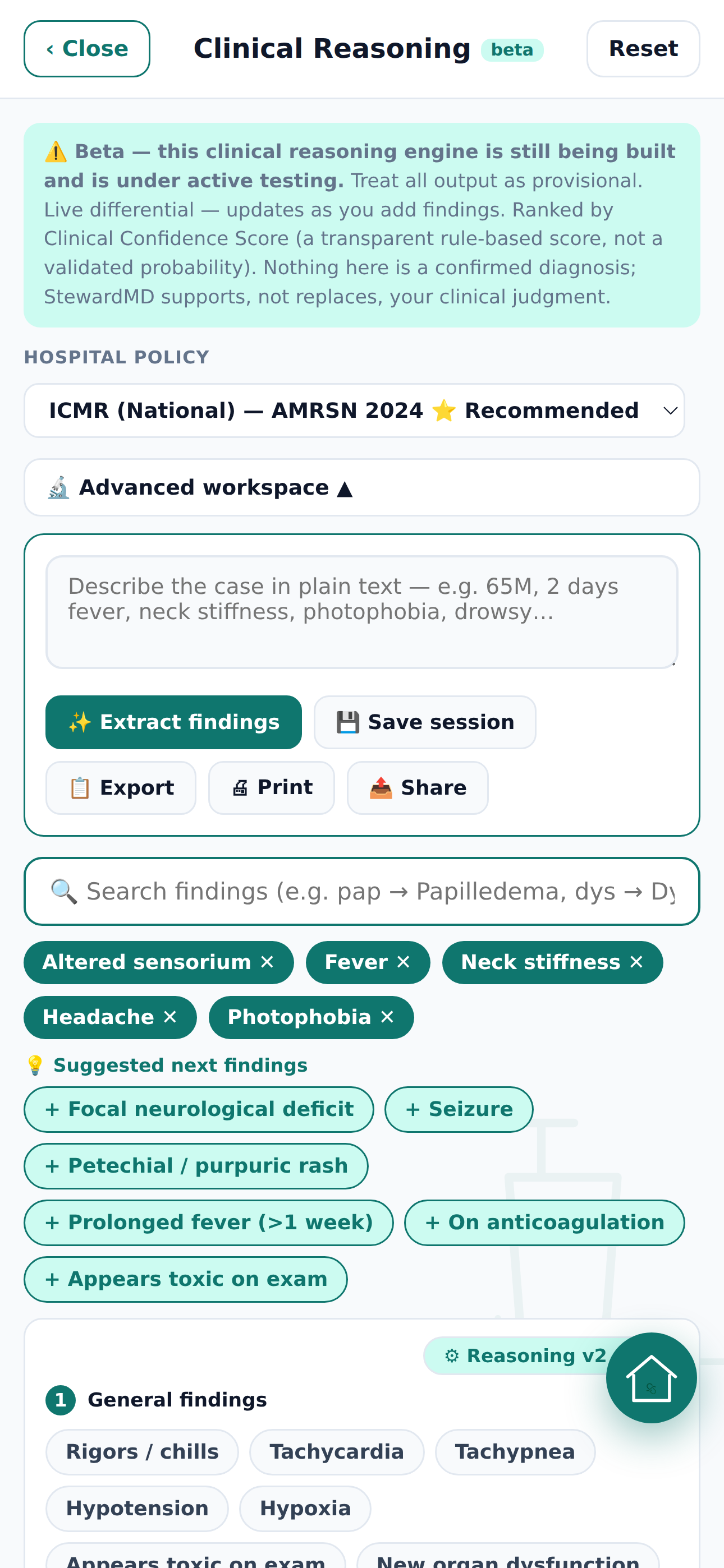 Clinical reasoning