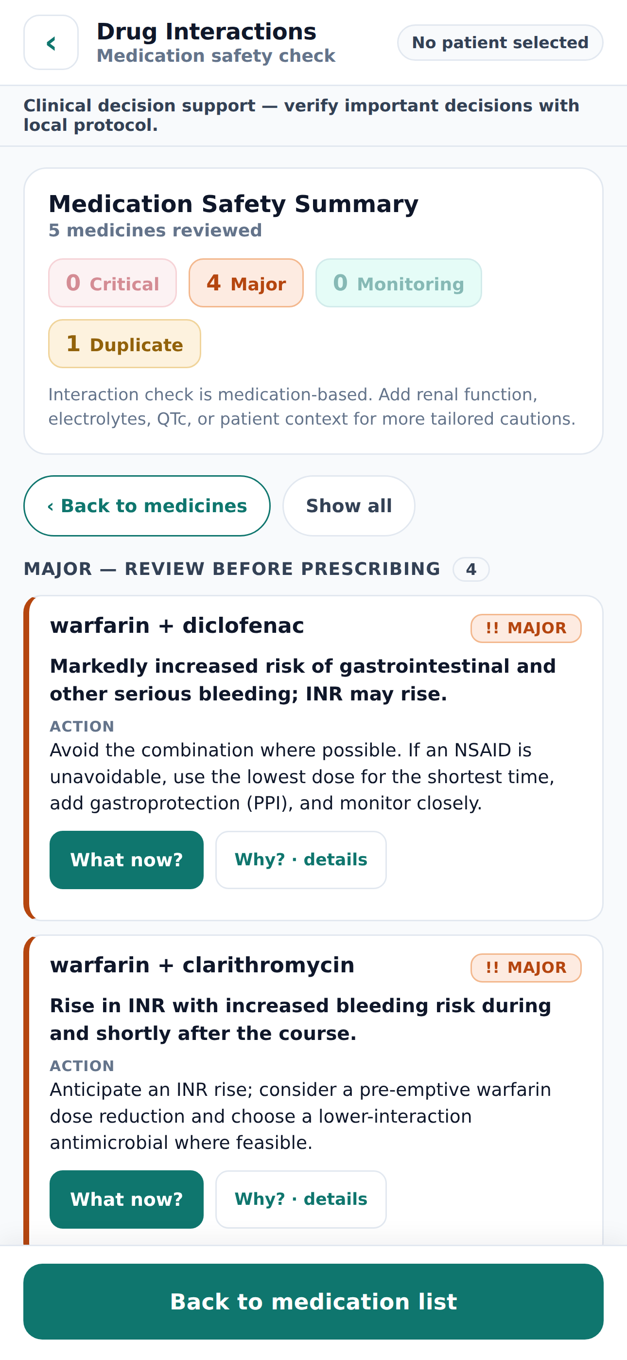 Drug interactions