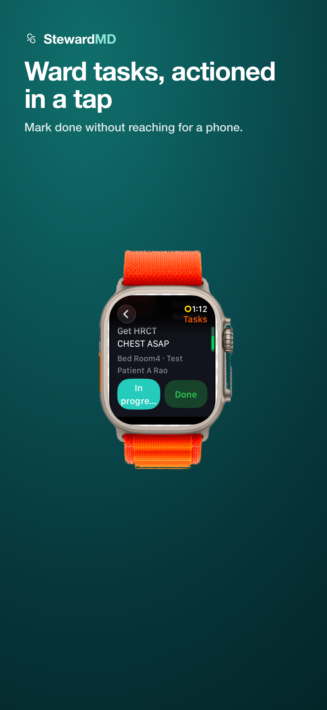 Ward tasks on Apple Watch